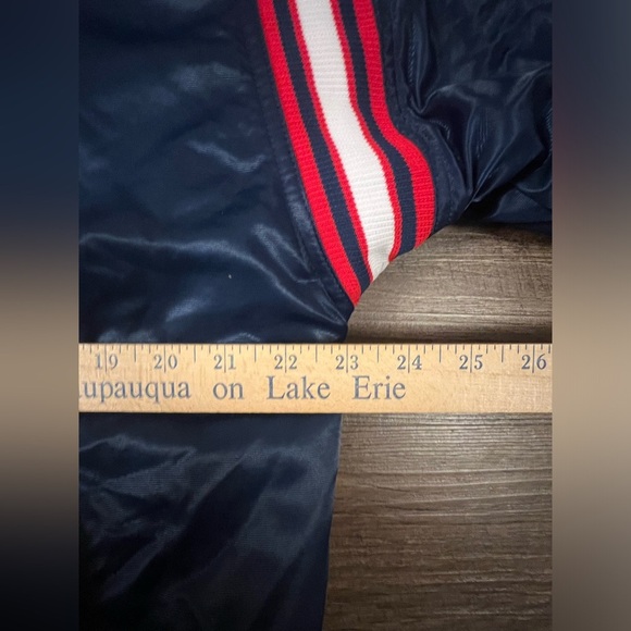 MLB Starter Diamond Collection Cleveland Indians Bomber Warm Satin Jacket XL‎ G7 - Picture 9 of 16